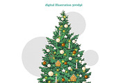 Christmas tree and gift boxes PNG, a Decorative Illustration by Blowballmay (Thumbnail 4 of 6)