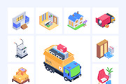 Moving Home Isometric Icons, an Emoji Icon by Vectors Market (Thumbnail 7 of 10)