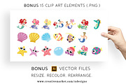 Mermaid Tileable Pattern, a Pattern Graphic by NDesigns (Thumbnail 3 of 4)