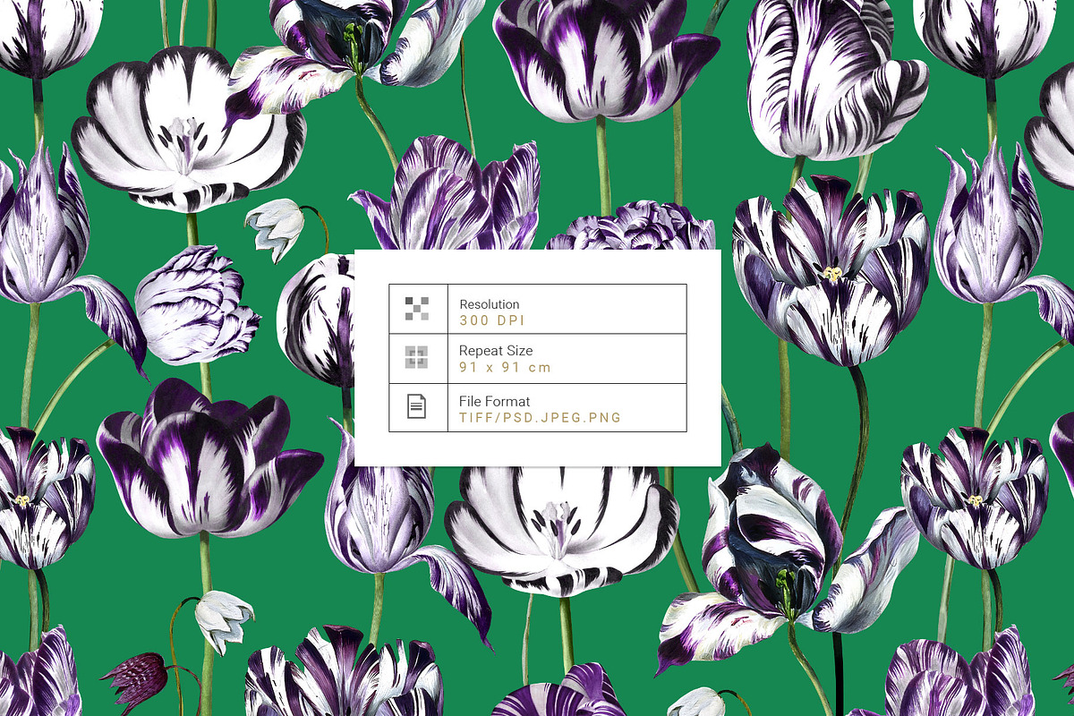 Luxury Tulipan Floral Seamless Print, a Pattern Graphic by TSTUDIO (Photo 3 of 10)