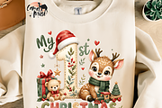 My First Christmas PNG, Cute Baby, a Seasonal Illustration by Coco Bloom (Thumbnail 3 of 3)