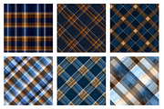 Blue and Brown Plaid Patterns, an Illustration by Dream Creation (Thumbnail 4 of 4)