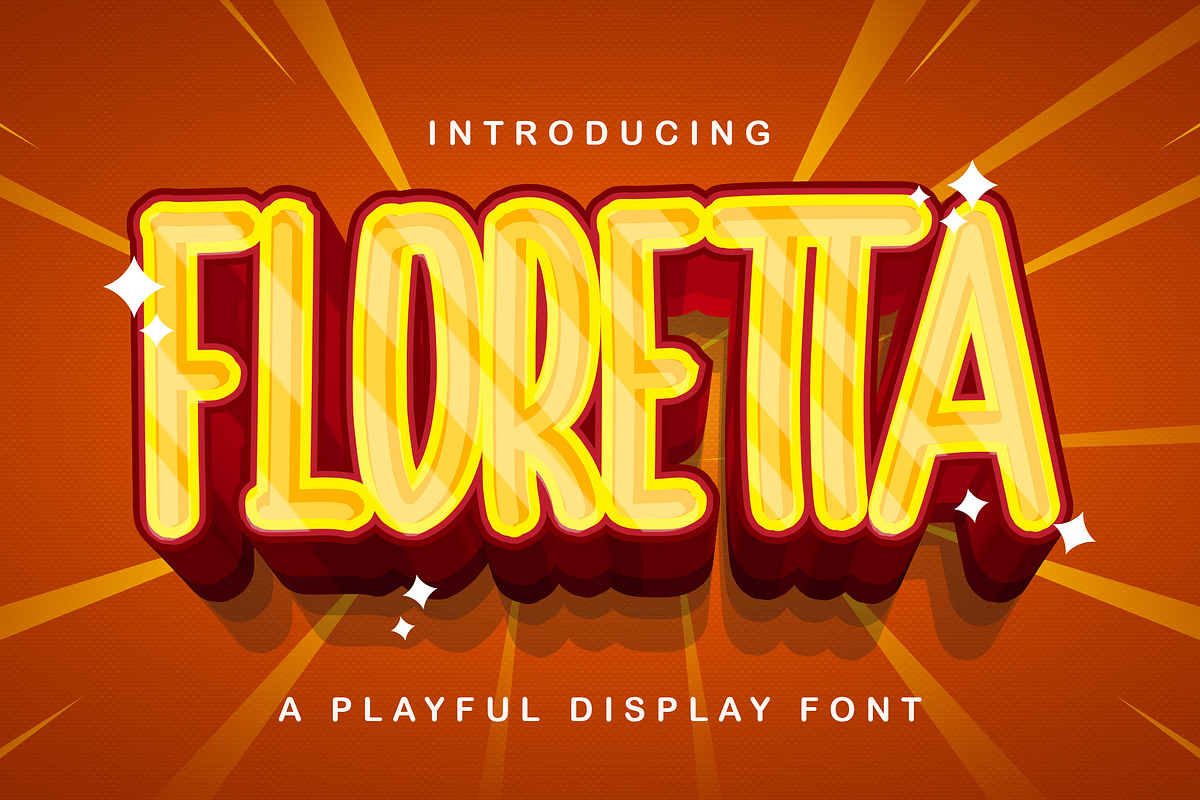 FLORETTA - Playful Display Font, a Sans Serif Font by StringLabs (Photo 1 of 14)