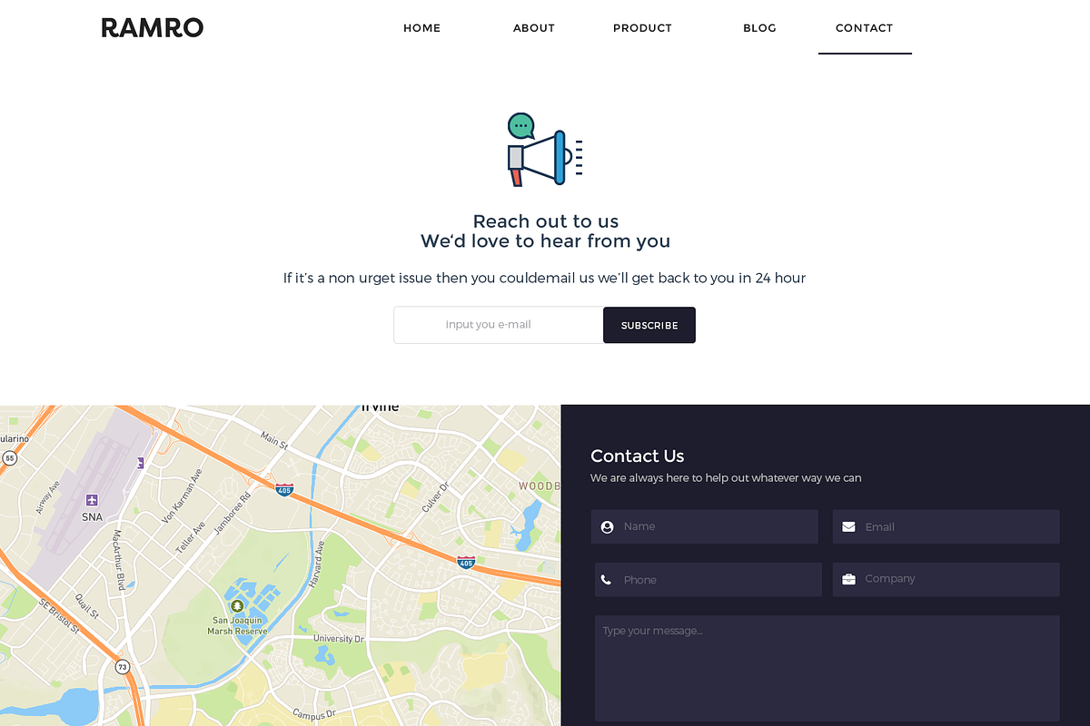 Ramro Web UI Kit - Contact us, an UI Kit Template by Danfe Designs (Photo 4 of 11)