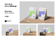 Standing Menu Mockup, an Advertising Mockup by ianmikraz (Thumbnail 1 of 5)