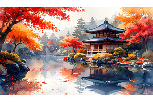 Tranquil Japanese garden with, a Nature Photo by Igor Tichonow