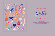 seashells collection, a Texture Illustration by Mona Ahmed (Thumbnail 5 of 10)