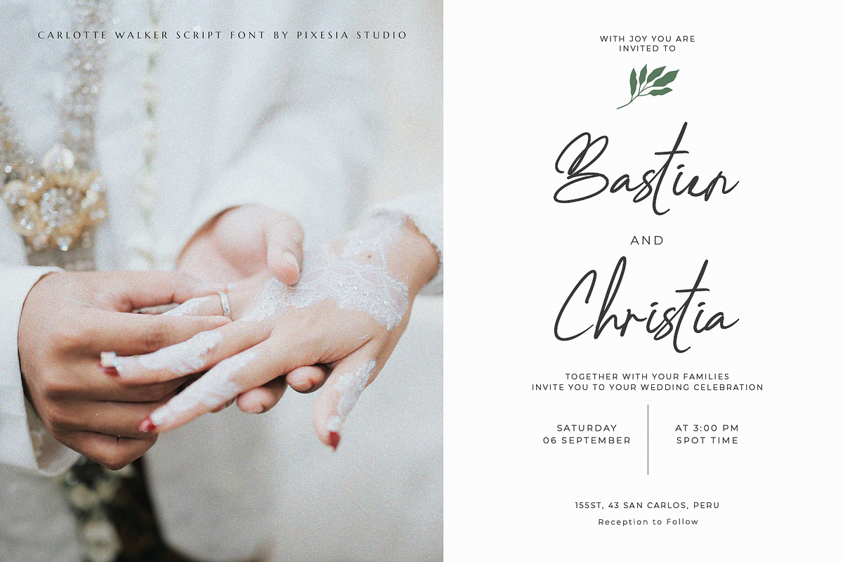 Carlotte Walker Script Business Font, a Handwritten Font by Pixesia Studio (Photo 4 of 10)