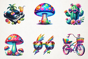 Funky Summer Clipart, an Illustration by RobertsArt (Thumbnail 7 of 7)