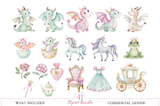 Princess Kingdom Watercolor Clipart, an Illustration by MockupWizard (Thumbnail 2 of 6)