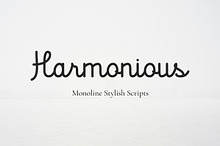 Harmonious - monoline stylish font