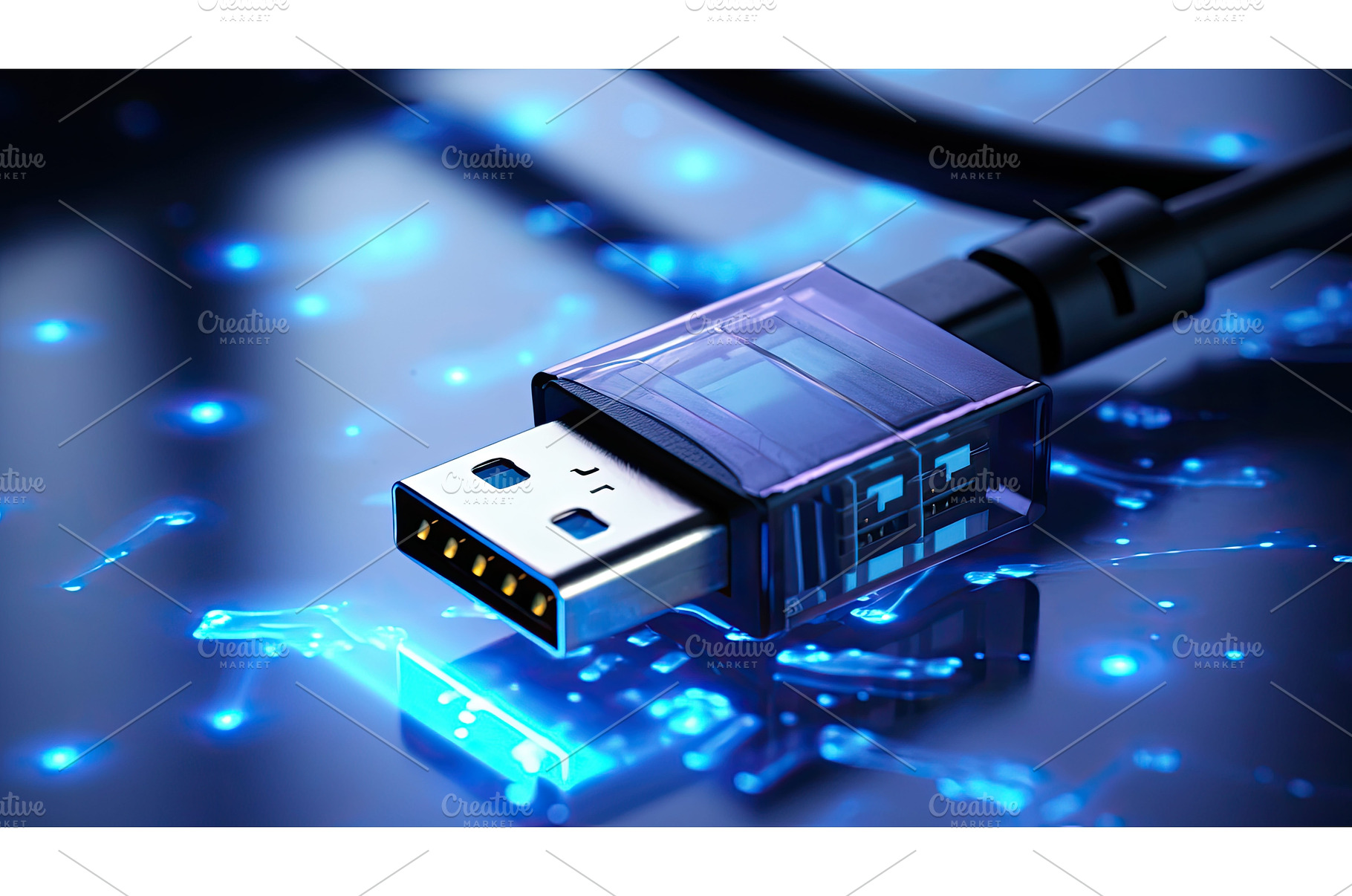 data usb cable ai generated, a Technology Photo by pikepicture