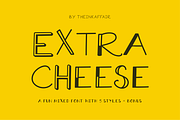 Extra Cheese Font Set - Only $5!, a Sans Serif Font by theinkaffair (Thumbnail 1 of 9)