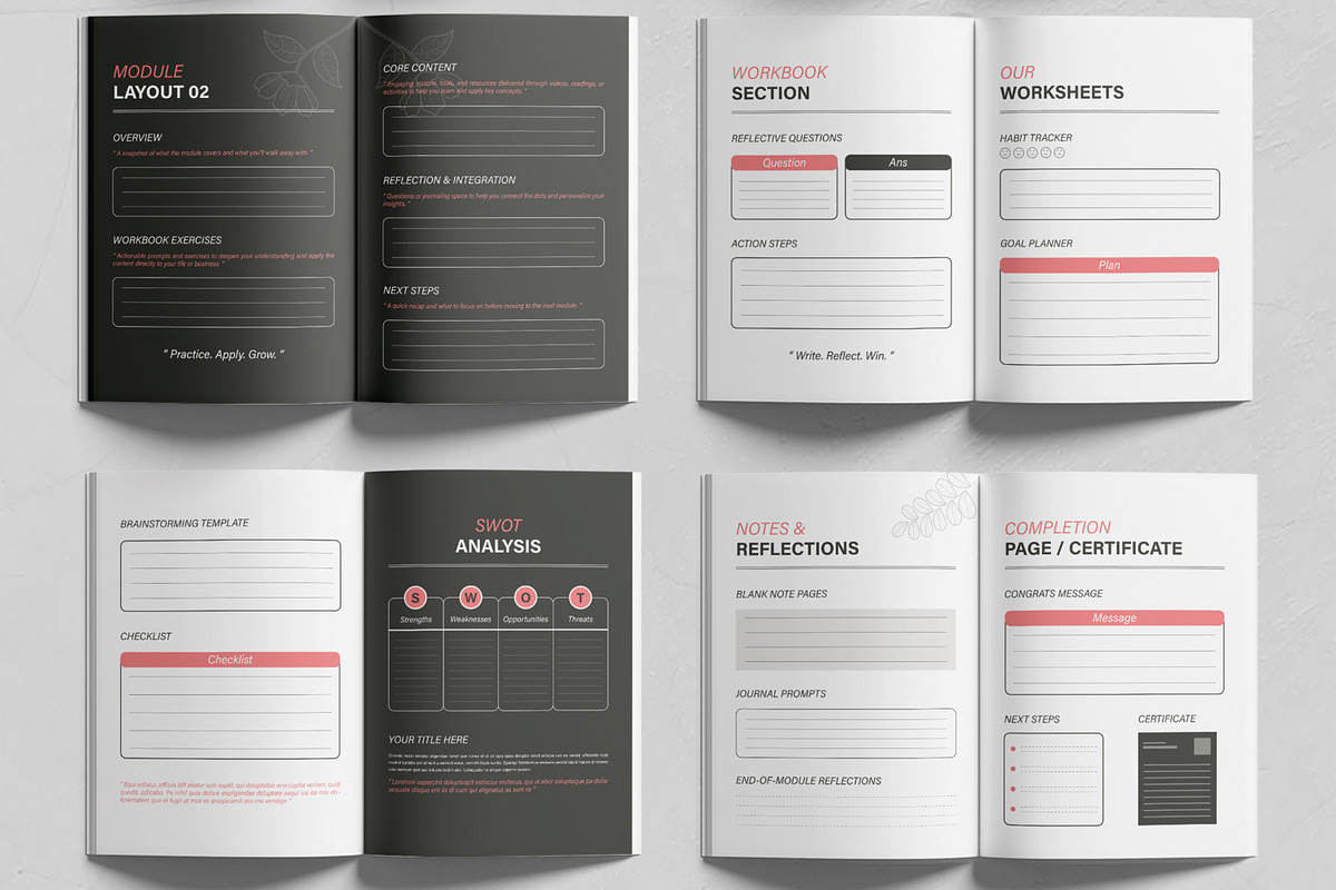 The Course Workbook Template Layout, a Brochure Template by MightyDesign (Photo 3 of 6)