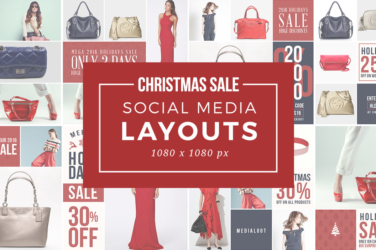 Christmas Sale Social Media Layouts, a Templates & Theme by Medialoot (Photo 1 of 6)