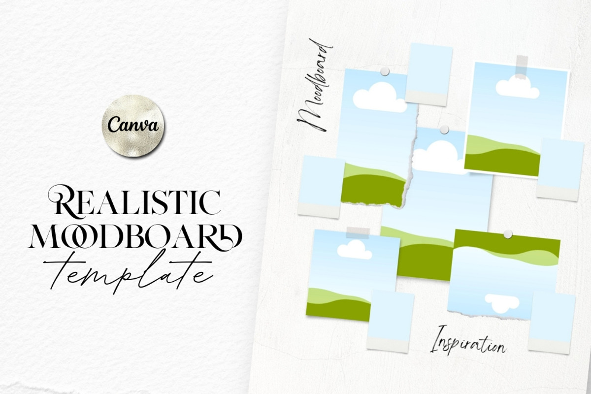 Realistic Moodboard Canva Template, a Branding & Logo Template by Li Ummati (Photo 2 of 2)