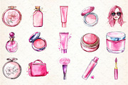 Pink Cosmetic and Fashion Clipart PN, an Illustration by Libby Wishes (Thumbnail 3 of 4)