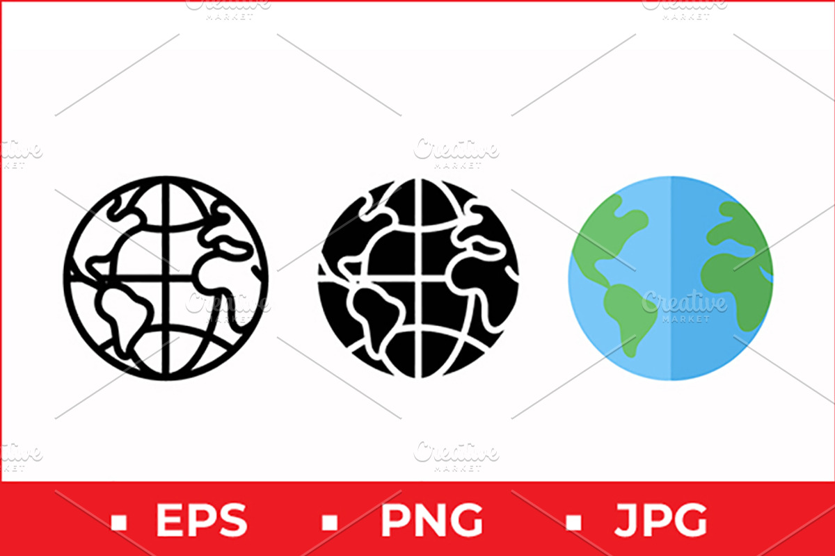 Stylized Globe Vector Icon Graphic, a Solid Icon by Artonix (Photo 1 of 2)
