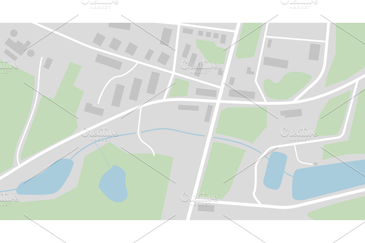 City map gray colors, a Transportation Illustration by SkyVectors