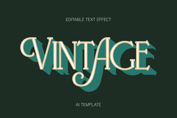 Vintage 3D Shadow Text Effect preview 2