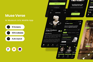 Muse Verse - Ar Museum Arts Mobile, an App Template by productype1
