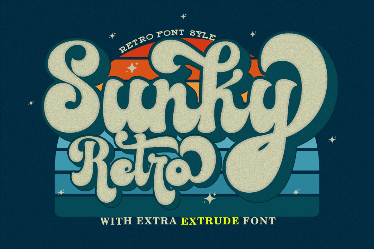 Sunky Retro, a Script Font by GloowStudio (Photo 7 of 10)