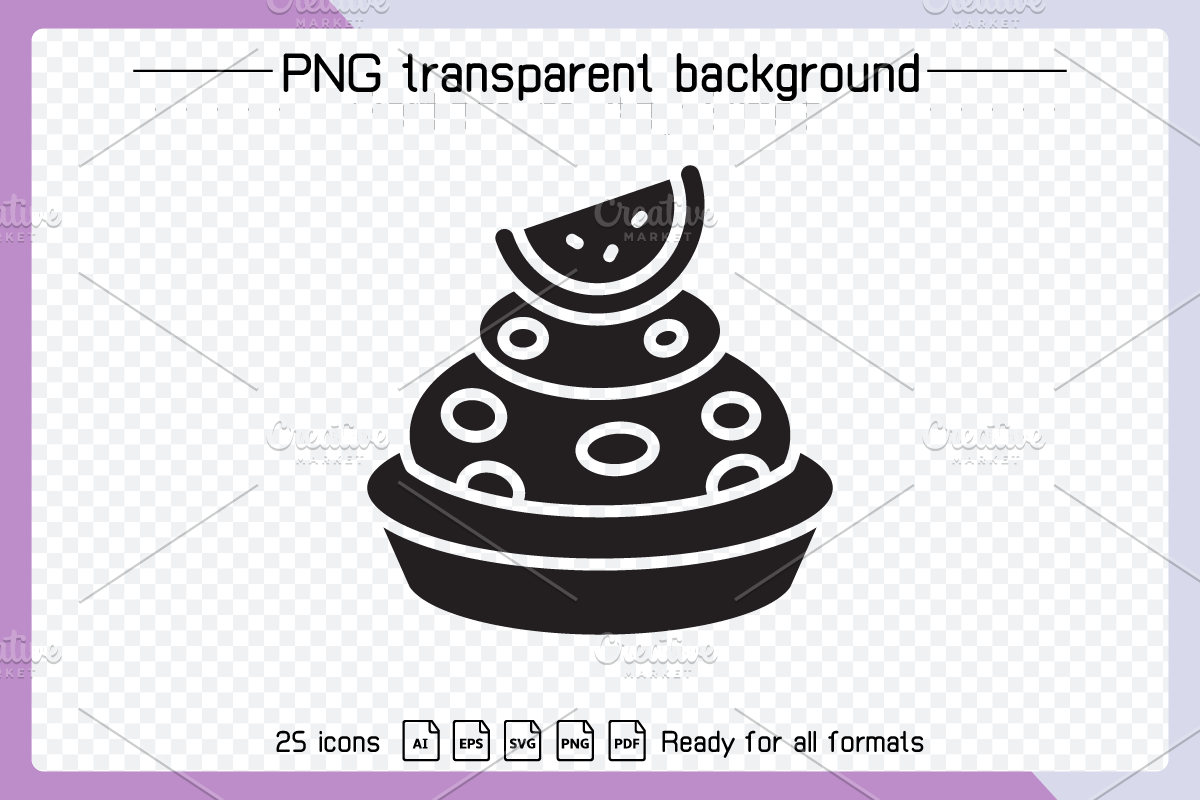 Dessert and Cake Icons Set, a Solid Icon by Designfour (Photo 6 of 6)
