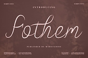 Fothem Script Fonts, a Script Font by mahstudios (Thumbnail 1 of 14)