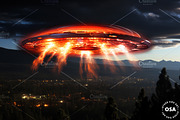 Saucer-Shaped Extraterrestrial UFO, a Technology Illustration by Other Side Art (Thumbnail 4 of 8)