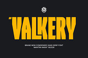 MN Valkery - Condensed Sans Serif, a Sans Serif Font by Mantra Naga (Thumbnail 1 of 15)