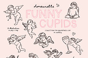 Amourette Hand Drawn Cupids Clipart, a Decorative Illustration by Muse Artist (Thumbnail 3 of 12)