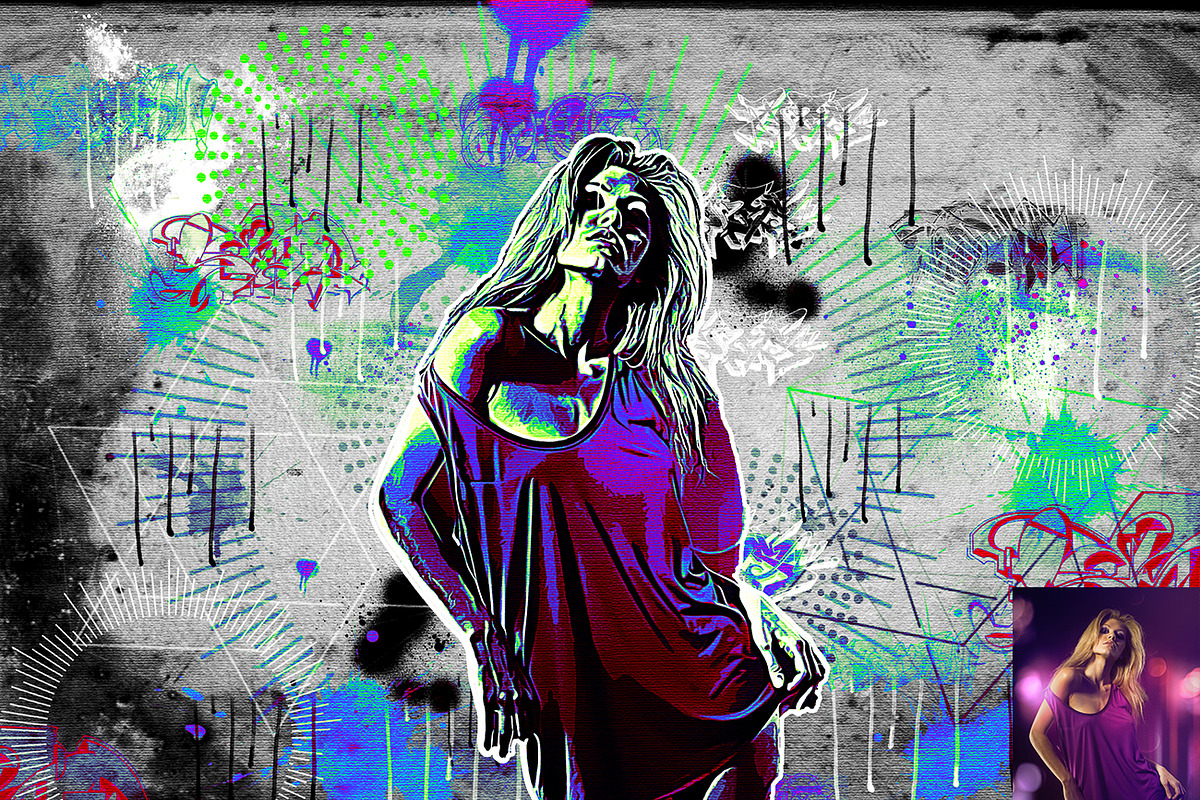 Vector Pop Art Photoshop Action, an Action Add-On by Studio Retouch (Photo 3 of 15)