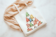 Little Christmas Tree Gnomes Png, an Illustration by Watercolor design (Thumbnail 4 of 5)