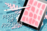 18 Beautiful Brushes for Procreate., a Brush Add-On by Wewhitelist (Thumbnail 4 of 6)