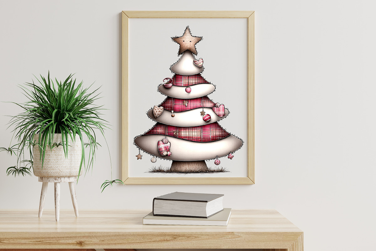 Whimsical Christmas Tree Clipart, an Illustration by Libby Wishes (Photo 5 of 7)