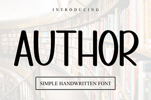 Author - Handwriting Font