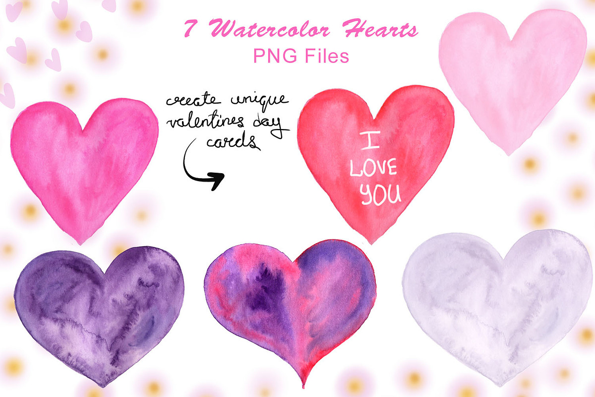 Valentine's Day Watercolor Clipart, an Illustration by TanataDesign (Photo 5 of 6)