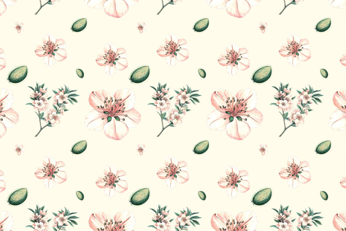 Botanical garden pattern - Almond, a Pattern Graphic by Klipa Illustrations (Photo 6 of 7)
