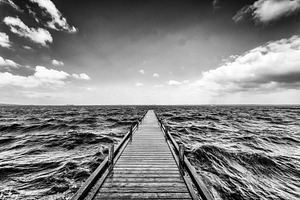 Footbridge towards waterfront
