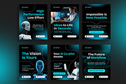 AI Assistant Instagram Carousel, a Social Media Template by Jiwstudio (Thumbnail 3 of 4)