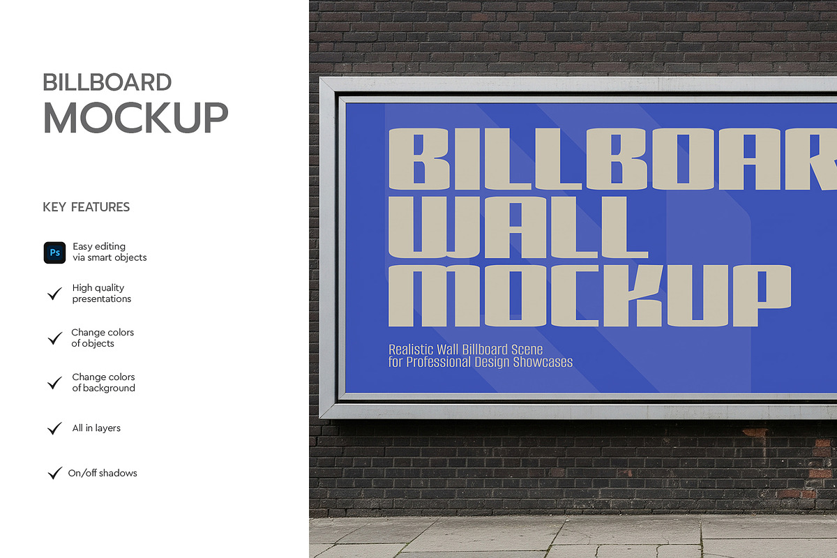 Urban Billboard Wall Mockup, a Product Mockup by graphypix (Photo 2 of 4)