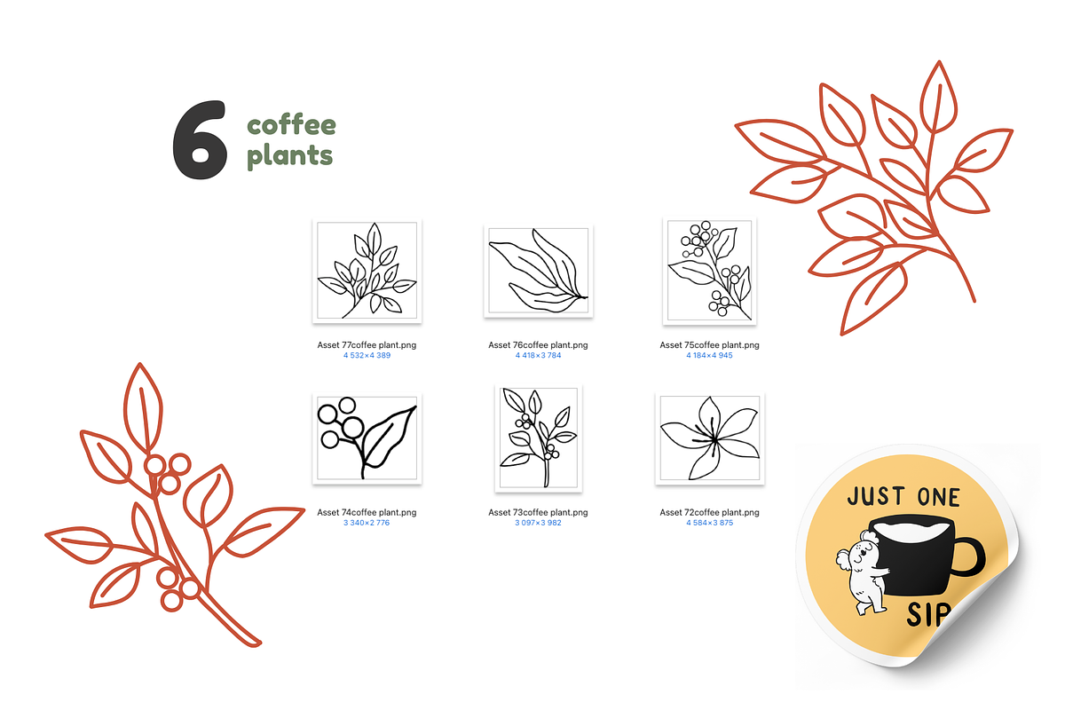 Mascot logo & coffee shop line art, a Graphic by Heartwarming Art (Photo 10 of 12)