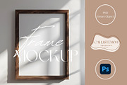 Dark Wooden Frame Mockup FR-MI-07, a Household Mockup by Callistemon Creative (Thumbnail 1 of 9)