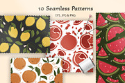 Summer fruits. Big graphic set., an Illustration by ClipArtRoom (Thumbnail 5 of 8)