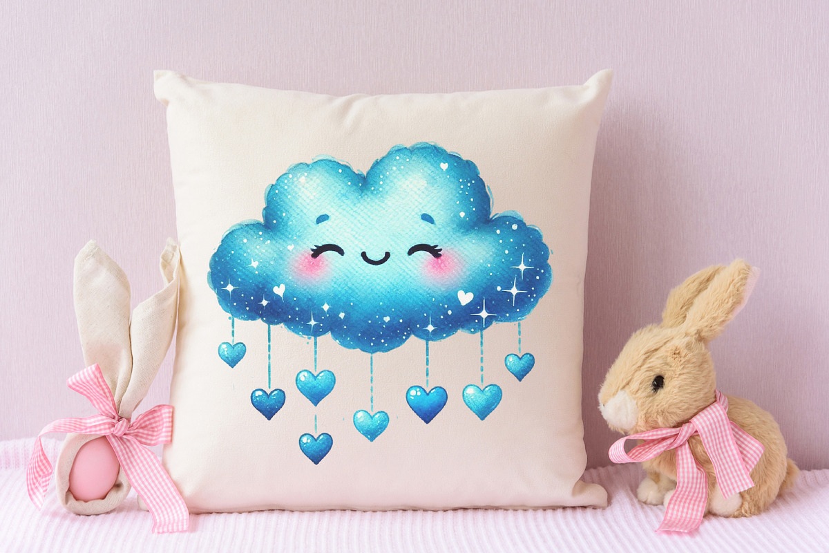 Serene blue valentine clipart, an Illustration by RobertsArt (Photo 6 of 7)