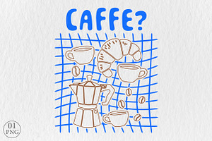 CAFFE Sublimation PNG, an Illustration by Libby Wishes