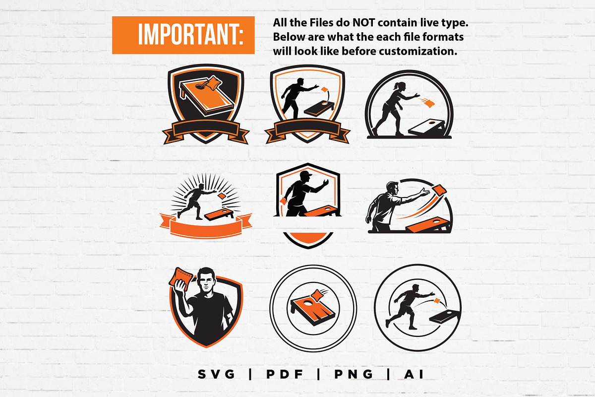 Cornhole Tournament Logo Bundle, a Branding & Logo Template by Guavanaboy (Photo 2 of 3)