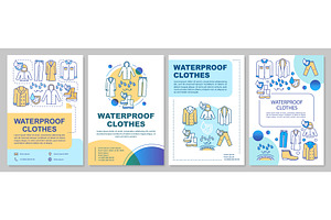 Waterproof Clothes Brochure Template