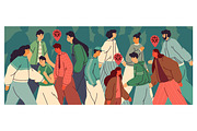 Virus spread, epidemic concept, a Healthcare Illustration by Good Studio (Thumbnail 2 of 3)