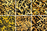 Gold Graffiti Seamless Patterns, a Pattern Graphic by PrintablesByFranklyn (Thumbnail 3 of 4)
